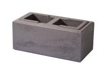 Weserwaben Vario-Line Mauerstein 1/1 Grau-Anthrazit meliert glatt | 40x20x16,7 cm