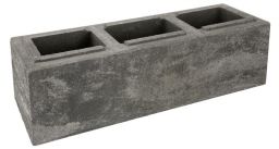 Weserwaben Vario-Line Long Mauerstein 1 1/2 Grau-Anthrazit meliert, glatt | 60,0 x 20,0 x 16,7 cm