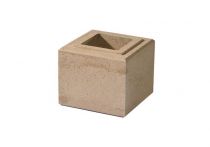 Weserwaben Vario-Line Mauerstein 1/2 Créme-Beige meliert glatt | 20x20x16,7 cm