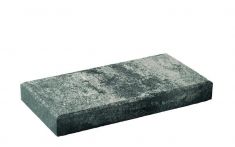 Weserwaben Vario-Line Abdeckstein Anthrazit-weiß meliert glatt | 40x20x5 cm