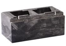 Weserwaben Vario-Line LED-Stein 1/1 Anthrazit-weiß meliert glatt | 40x20x16,7 cm