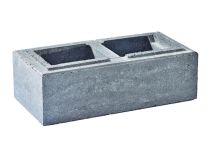 Weserwaben Trend-Line Mauerstein 1/1 glatt grau-weiß meliert | 38x19x12 cm