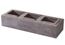 Weserwaben Trend-Line Long Mauerstein 1 1/2 glatt grau-weiß meliert | 57x19x12 cm