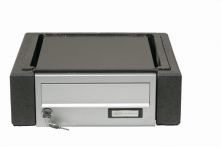 Weserwaben Trend-Line Pfeilerelement mit Briefkasten Silber Eloxiert, Anthrazit nuanciert glatt (1499203)