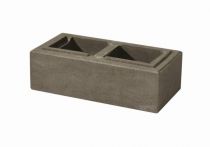 Weserwaben Trend-Line Mauerstein 1/1 Grau-Terra meliert glatt | 38x19x12 cm