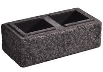 Weserwaben Trend-Line Mauerstein 1/1, LavaAnthrazit, CRUSH | 38,0 x 19,0 x 12,0 cm