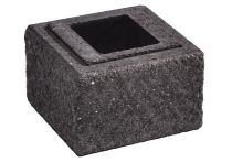 Weserwaben Trend-LineMauerstein 1/2, LavaAnthrazit, CRUSH | 19,0 x 19,0 x 12,0 cm