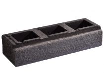 Weserwaben Trend-Line Long LED-Stein 1 1/2, LavaAnthrazit, CRUSH | 57,0 x 19,0 x 12,0 cm