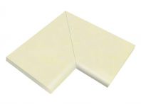 Weserwaben Solum Beckenrandstein Element Ecke 90° flach, | 49,5/49,5 x 31,0 x 3,2 cm