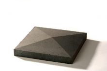 Weserwaben Pfeilerabdeckung Spitzdach Anthrazit glatt