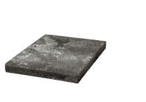 Weserwaben Pfeilerabdeckung Flach Anthrazit-Weiß meliert | 40x40x5 cm