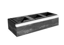 Weserwaben Trend-Line Long LED-Stein 1 1/2 glatt grau-weiß meliert | 57x19x12 cm