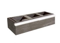 Weserwaben Trend-Line Long LED-Stein 1 1/2 Grau-Terra meliert glatt | 57x19x12 cm