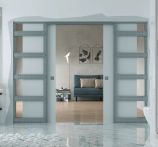 Wingburg Belport B2T-H Schiebetürsystem zargenlos für Trockenbauwand, 2-flügelig für Holztürblatt