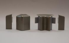 Ziro Innenecke Edelstahlfarben 15x60 mm für digital bedruckte Leiste