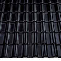 Braas Rubin 11V(H) ganzer Flächenziegel, gelocht (7800019) Seidenmatt tiefschwarz