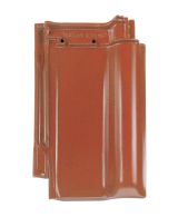 Braas Rubin 13V Ganzer Flaechenziegel gelocht (8290116) Seidenmatt Herbstrot