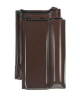 Braas Rubin 13V Ganzer Flaechenziegel gelocht (8290146) Seidenmatt Teak