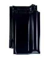 Braas Rubin 13V Ganzer Flaechenziegel gelocht (8290147) Hochglanz Brillantschwarz