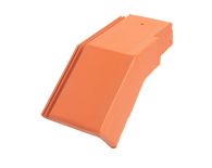 Braas Tegalit Aerlox Matt Mansard-Giebelstein halb rechts - Klassisch-Rot