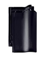 Braas Rubin 11V(P) ganzer Flächenziegel gelocht, Petershagen (9390142) Matt vulkanschwarz