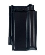 Braas Rubin 13V Ganzer Flaechenziegel gelocht (8290119) Seidenmatt Tiefschwarz