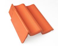 Braas Doppel-S Giebelstein Ausstich 110 mm links (5210385) Star Matt klassisch-rot