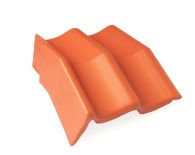 Braas Doppel-S Mansard-Giebelstein links (5212185) Star Matt klassisch-rot