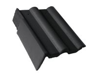 Braas Frankfurter Pfanne Protegon Giebelstein Ausstich 110 mm links (5121380) Protegon Matt schiefergrau