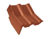 Braas Frankfurter Pfanne Protegon Knick-Giebelstein links (5127484) Protegon Matt ziegelrot