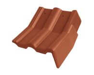 Braas Frankfurter Pfanne Protegon Knick-Giebelstein rechts (5127384) Protegon Matt ziegelrot