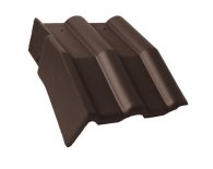 Braas Frankfurter Pfanne Protegon Mansard-Giebelstein links (5126487) Protegon Matt dunkelbraun