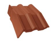 Braas Frankfurter Pfanne Protegon Mansard-Giebelstein links (5126484) Protegon Matt ziegelrot