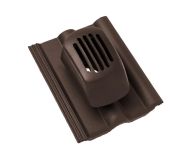 Braas Frankfurter Pfanne DuroVent Premium Sanilüfter offen (5138687) Protegon Matt dunkelbraun