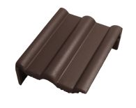 Braas Frankfurter Pfanne Protegon Pult-Giebelstein links (5123487) Protegon Matt dunkelbraun