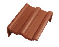 Braas Frankfurter Pfanne Protegon Pult-Giebelstein links (5123484) Protegon Matt ziegelrot