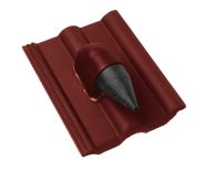 Braas Frankfurter Pfanne DuroVent Premium Solardurchgang (5129392) Protegon Matt bordeaux