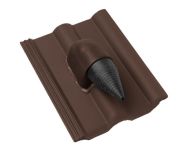 Braas Frankfurter Pfanne DuroVent Premium Solardurchgang (5129387) Protegon Matt dunkelbraun