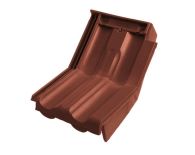 Braas Granat 11V Knick-Ortgangziegel rechts (8514306) Seidenmatt Kastanie