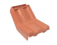 Braas Granat 11V Knick-Ortgangziegel links (8514400) Matt Naturrot