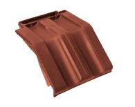 Braas Granat 11V Mansard-Ortgangziegel links (8514206) Seidenmatt Kastanie