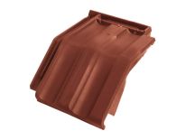 Braas Granat 11V Mansard-Ortgangziegel rechts (8514106) Seidenmatt Kastanie