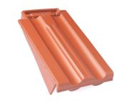 Braas Granat 11V Ortgangziegel links (8510100) Matt Naturrot