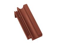 Braas Granat 11V Halber Pultziegel (8512706) Seidenmatt Kastanie