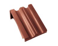 Braas Granat 11V Pultortgangziegel links (8512506) Seidenmatt Kastanie