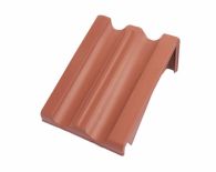 Braas Granat 11V Pultortgangziegel rechts (8512400) Matt Naturrot