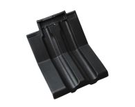 Braas Granat 13V Knick-Doppelwulstziegel (8414814) Seidenmatt Tiefschwarz