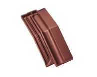 Braas Granat 13V Halber Mansardziegel (8415111) Seidenmatt Rotbuche