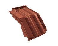 Braas Granat 13V Mansard-Ortgangziegel links (8415406) Seidenmatt Kastanie