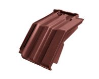 Braas Granat 13V Mansard-Ortgangziegel rechts (8415311) Seidenmatt Rotbuche